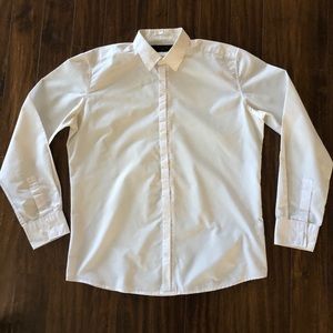 J fedders white button down shirt